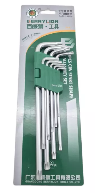 [HCM]BỘ LỤC GIÁC ĐẦU BÔNG 9 MÓN LOẠI LỚN - NHÃN HIỆU BERRYLION