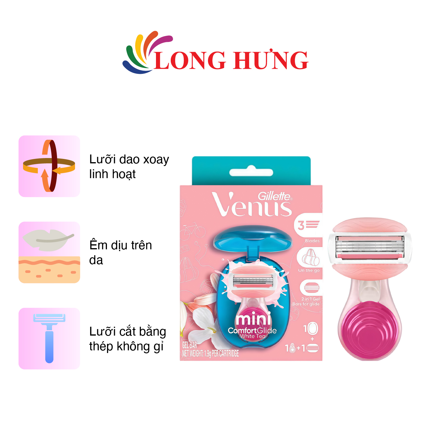 Gillette Venus Mini Comfortglide White Tea Razor (1 Piece)