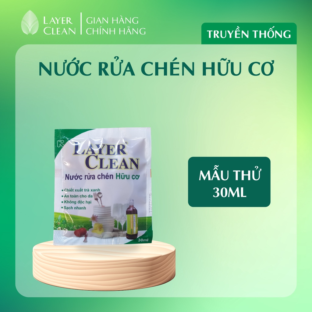 Mẫu dùng thử - Nước rửa chén bát Layer Clean gói 30ml