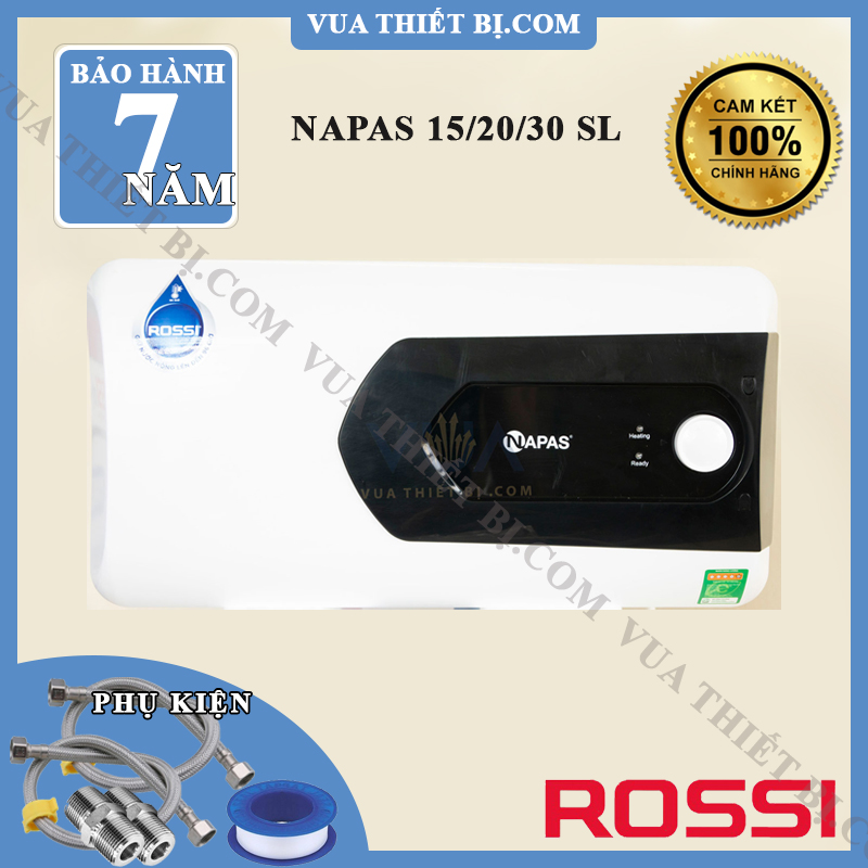 ROSSI NAPAS 15/20/30L Ngang - Bình nóng lạnh gián tiếp