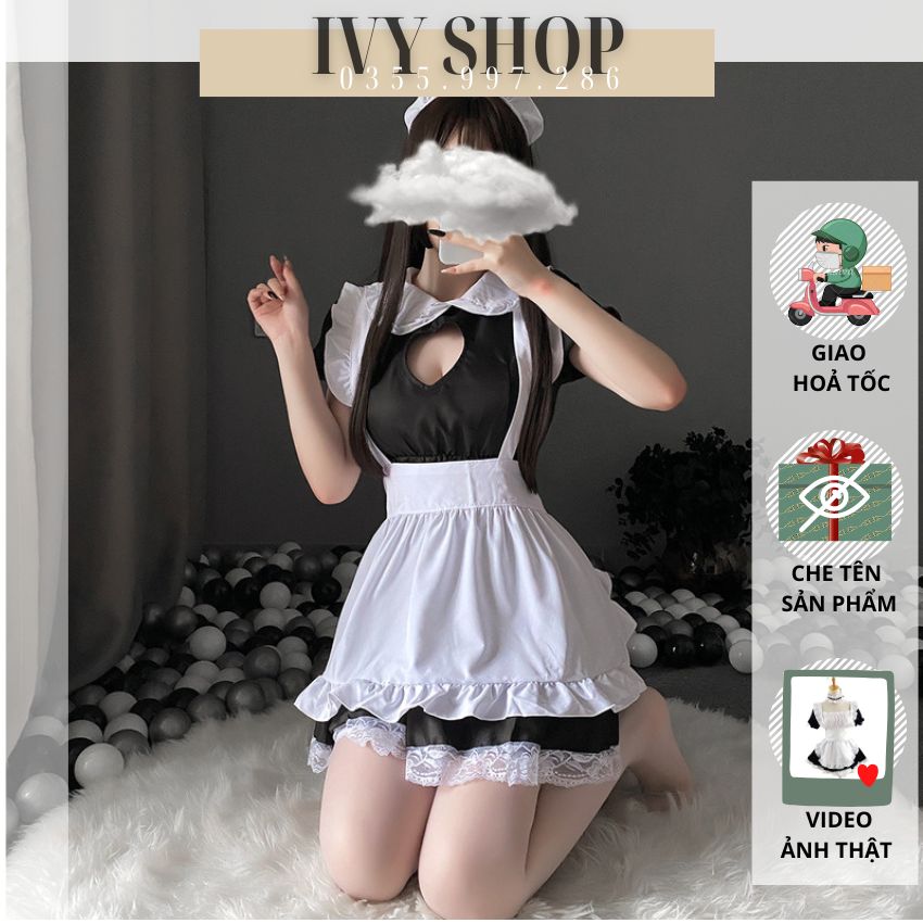 Bộ đồ cosplay lolita cô giúp việc hoá trang hầu gái dễ thương - cp001