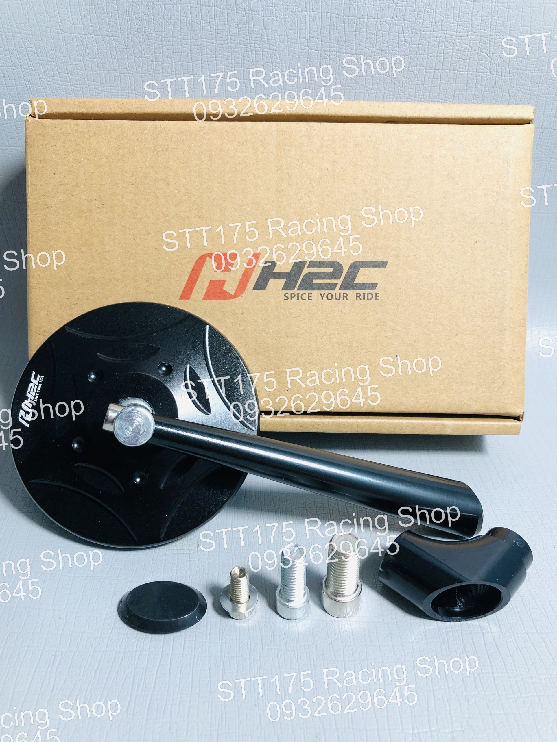 Kính chiếu hậu tròn h2c chân 744