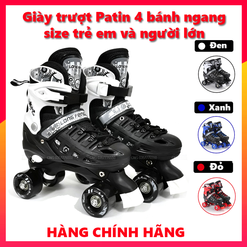 Giày truợt patin trẻ em , người lớn thăng bằng 2 hàng bánh dễ đi đủ size nam nữ