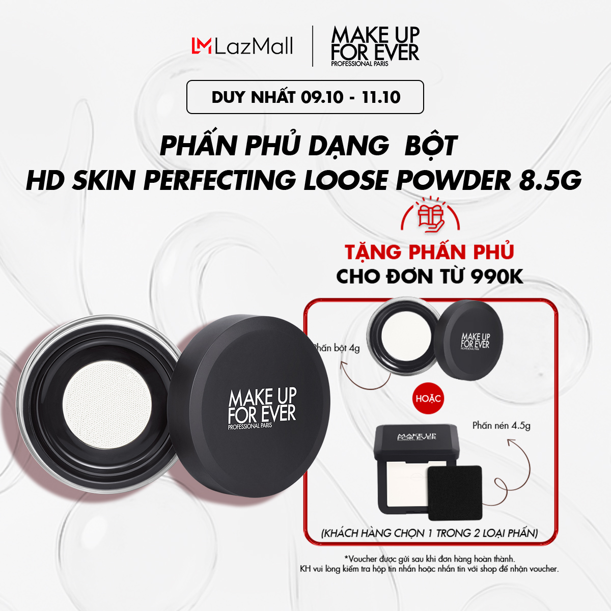 MỚI - Phấn Phủ Dạng Bột Hoàn Thiện HD SKIN Perfecting Loose Powder 8.5g - MAKE UP FOR EVER