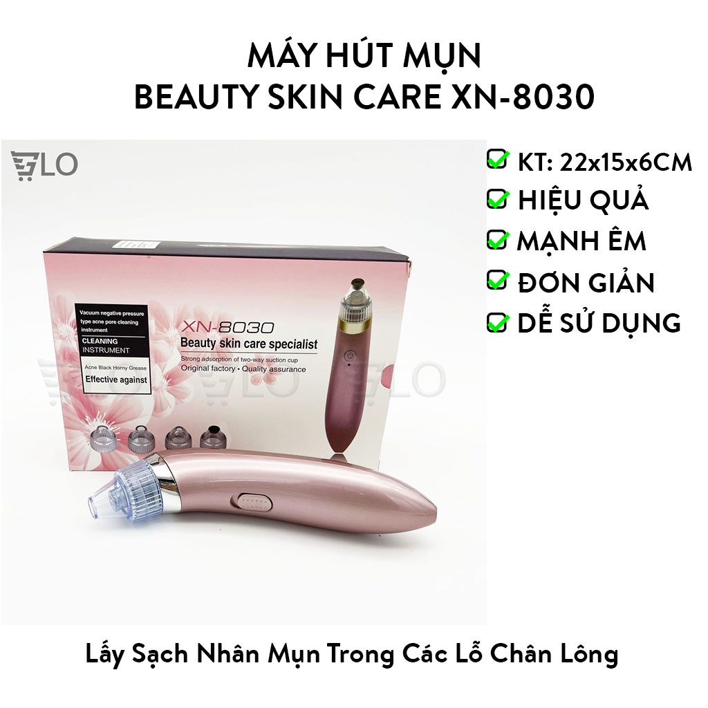 Máy hút mụn beauty skin care xn-8030 tặng kèm 4 đầu hút