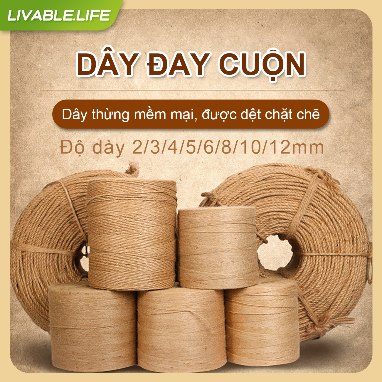 Dây thừng, dây thừng trang trí,làm handmade, trang trí,chất liệu dây chắc chắn dùng trang trí handmade đồ thủ công