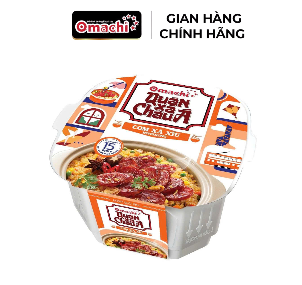 Cơm Tự Chín Xá Xíu Hồng Kông Omachi Quán Xá Châu Á 181g/ Hộp