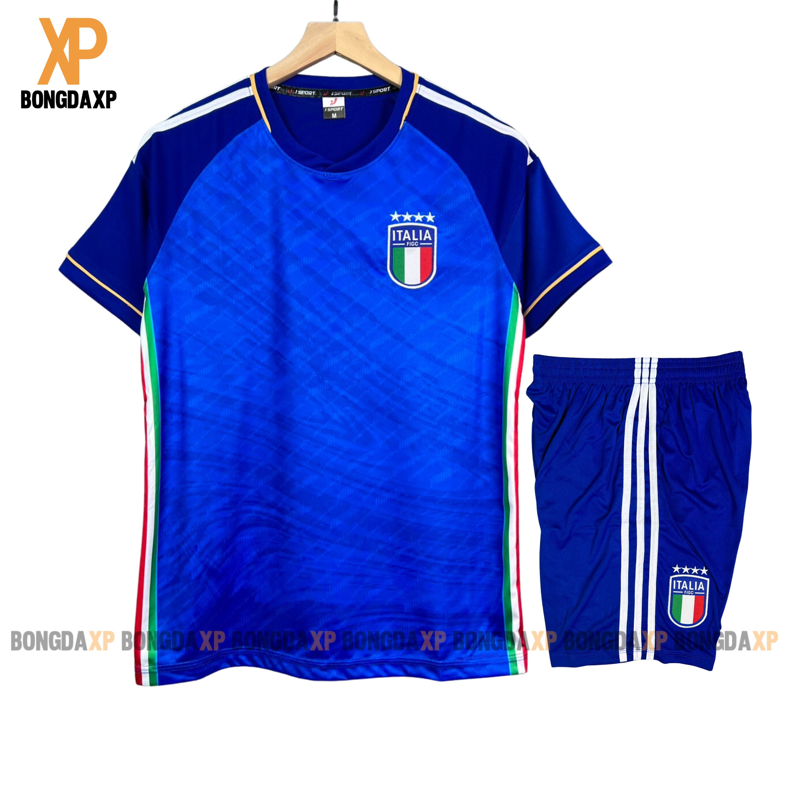 Quần áo bóng đá, đồ đá banh Đội Tuyển Ý Xanh bích Mới Vải thun lạnh cao cấp