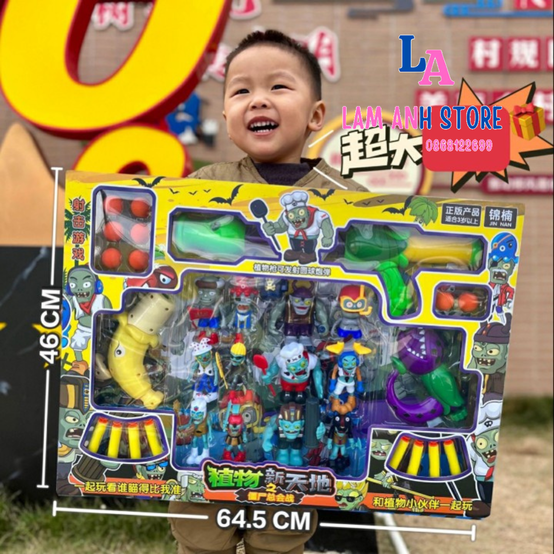 Đồ Chơi Trẻ Em Plants Vs Zombies Lam Anh Store, Đồ Chơi Cây Bắn Plant vs Zombie Giải Trí tương tác gia đình