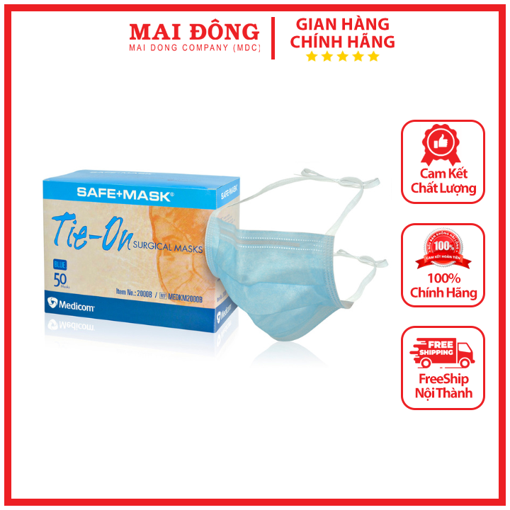 Khẩu Trang Khang Khuan Y Tế Cột Dây Tiệt Trùng Phòng Phẫu Thuật