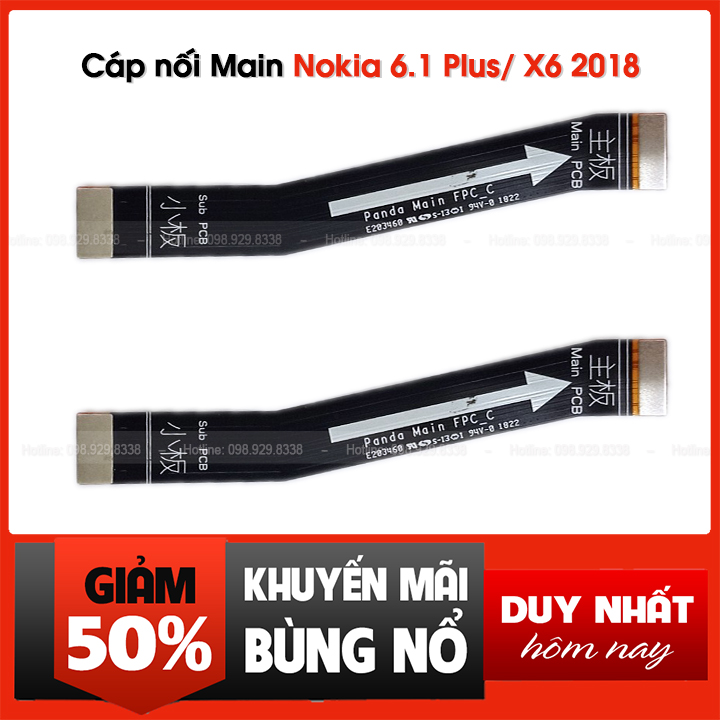 Cáp nối main nokia 6.1 plus+ / x6 2018 zin bóc máy