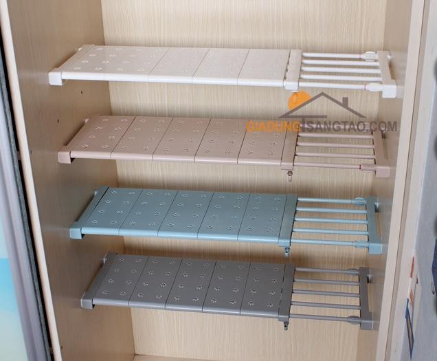 Kệ chia ngăn đa năng không cần khoan bắt vít kích thước 86-155cm Rộng 24cm