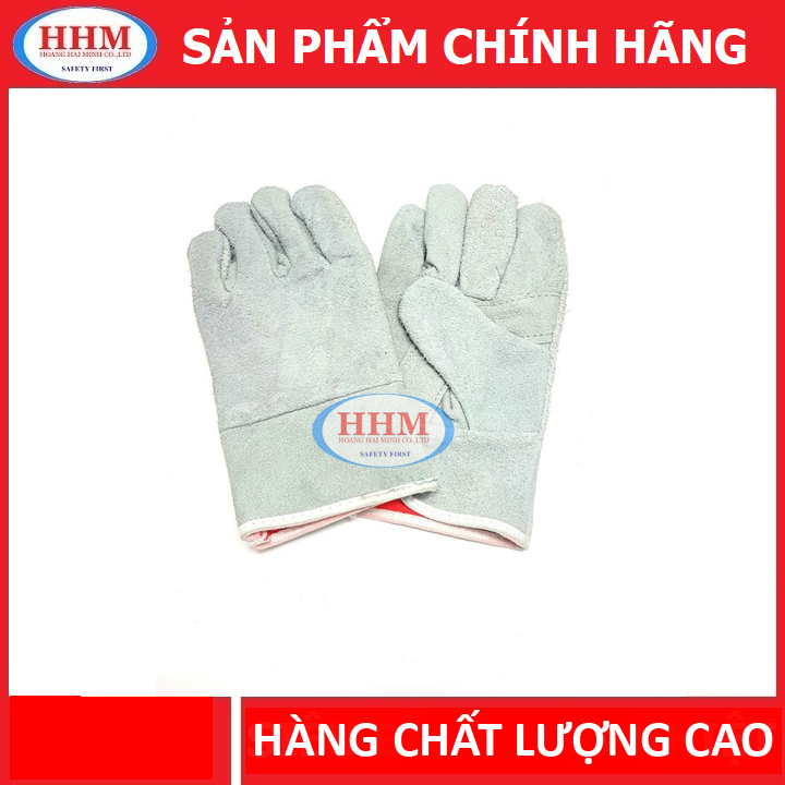 Bộ 2 găng tay da thợ hàn 2 lớp loại ngắn