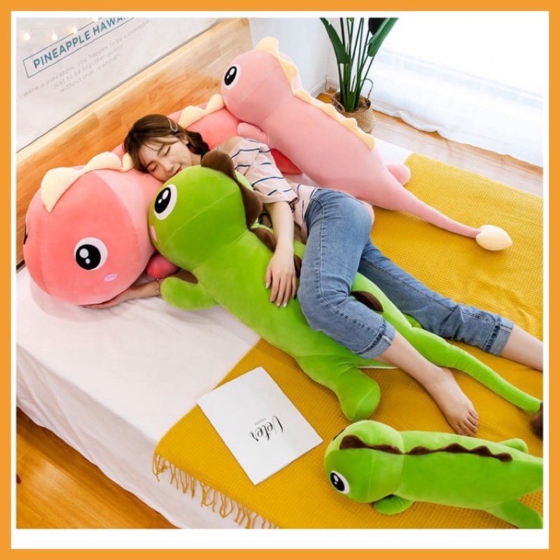 Gấu bông khủng long đuôi tim siêu to khổng lồ, gối ôm hình thú khủng long chất liệu cao cấp siêu êm kích thước 60cm-1m2
