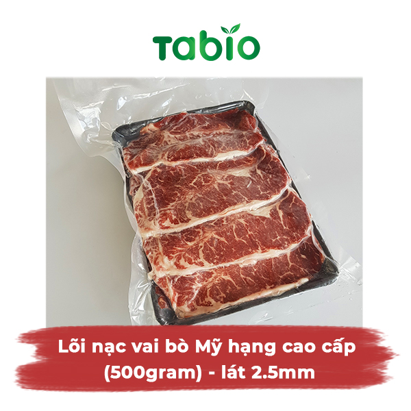HCM - Lõi nạc vai bò Mỹ hạng cao cấp (500gram) - lát 2.5mm - TABIO
