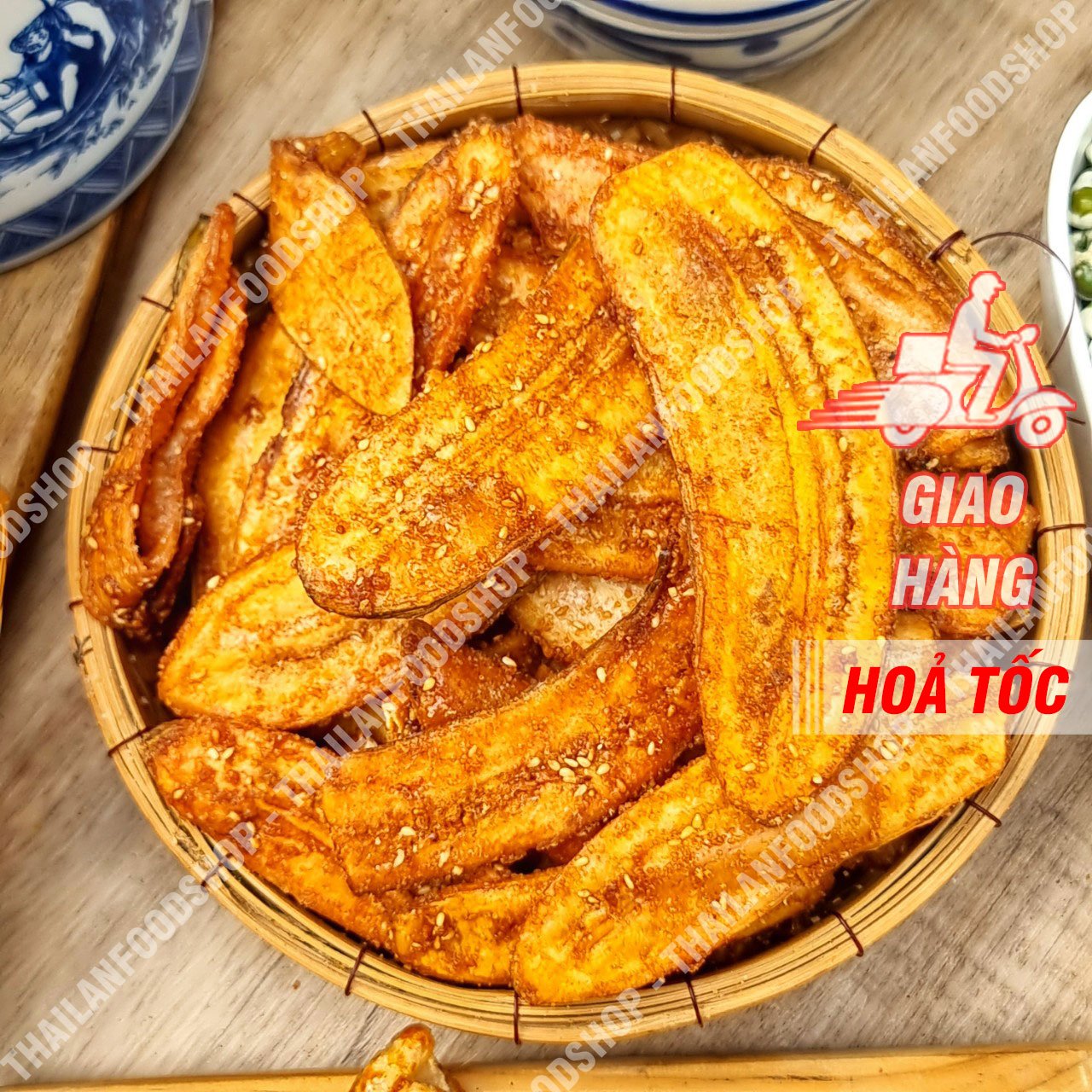 Chuối sấy mè gừng túi 500gram