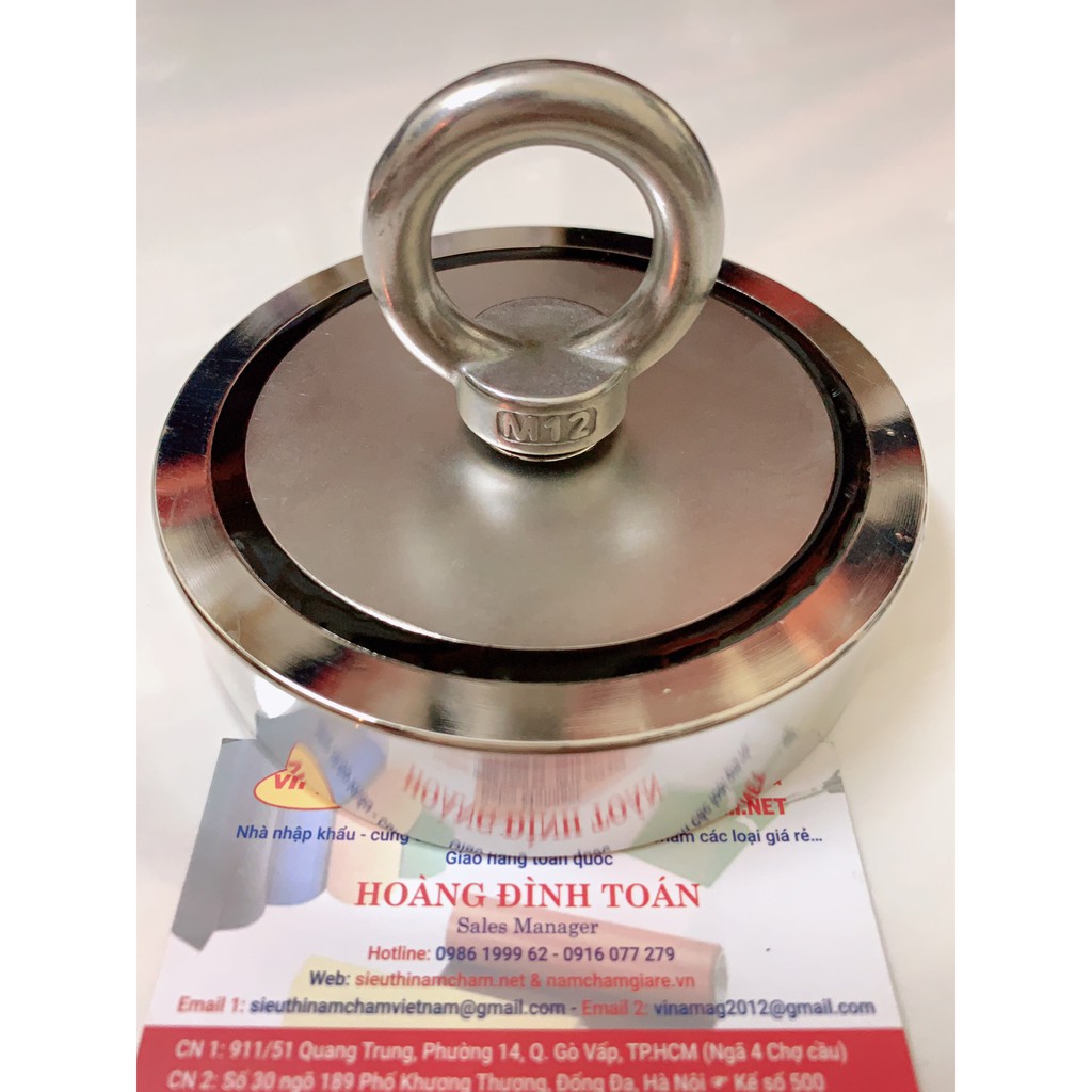 Nam châm cứu hộ d116x30mm hút đồ tối đa 800kg