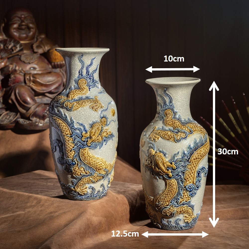 Lọ hoa thờ cúng rạn nổi 30cm, 34cm, 42cm - giá bao gồm 1 chiếc