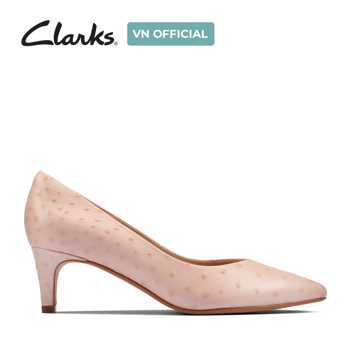 Giày cao gót 5.5cm da nữ clarks - genoa55 court