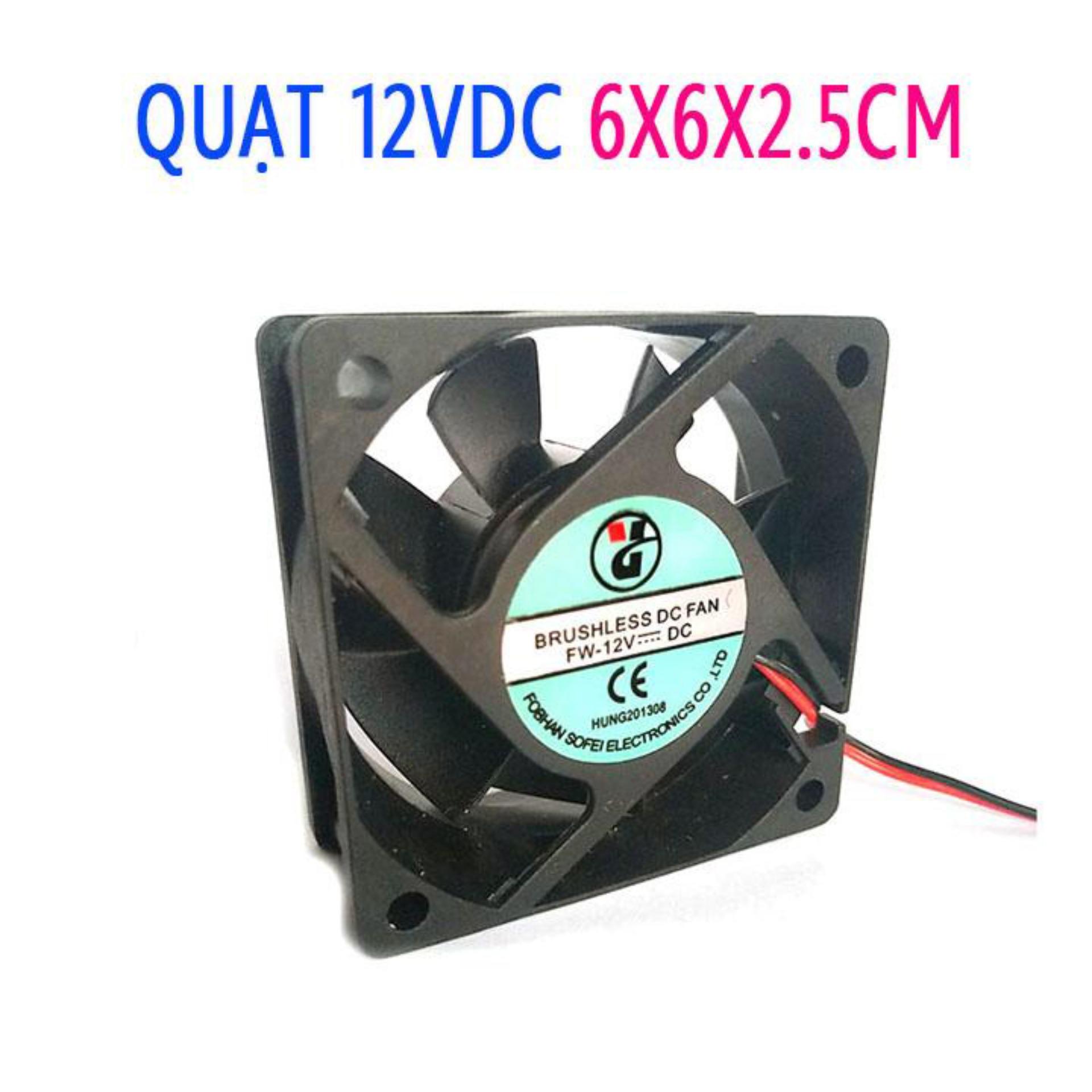 Quạt tản nhiệt 12v 6x6x1.5mm loại mỏng