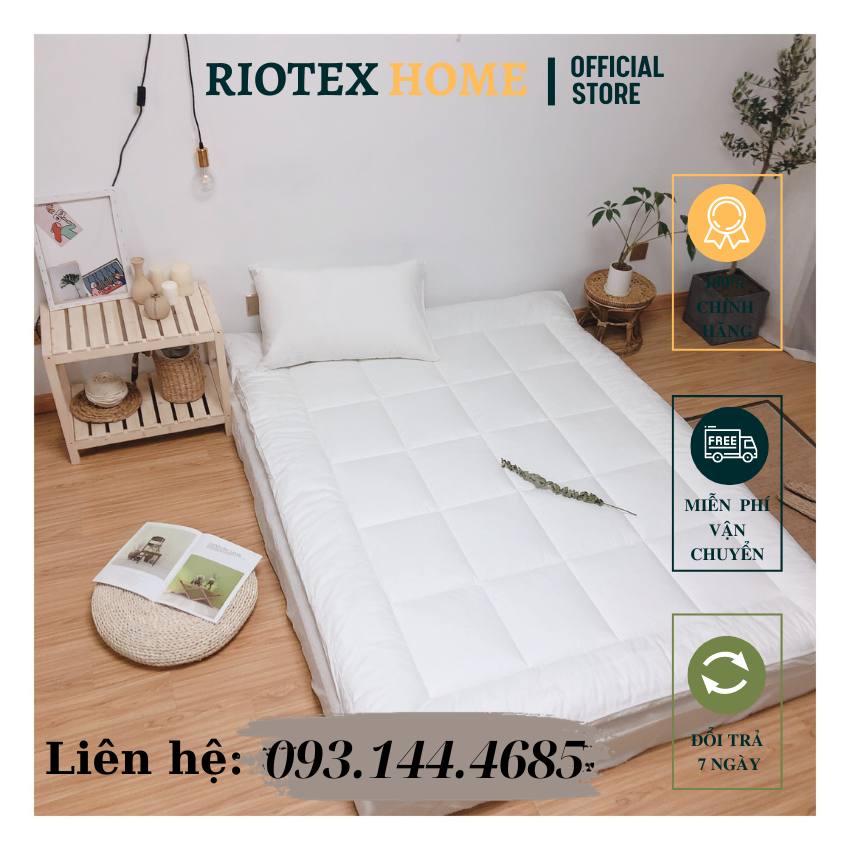 Tấm tăng tiện ích topper hàng a riotex home dày 7 cm kích thước 100/120/140/160/180/220cm x 200cm x 7cm