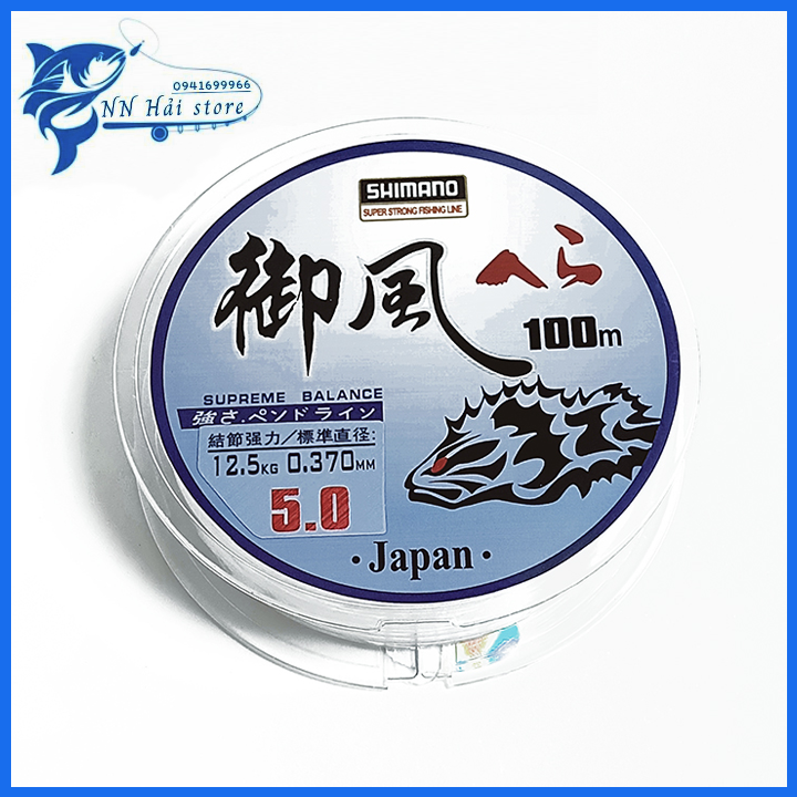 Dây Cước Câu Cá Tàng Hình SHIMANO Nhật Bản dài 100 mét ( Đủ SIZE ) - Dây cước câu cá Giá Rẻ (NN Hải store)