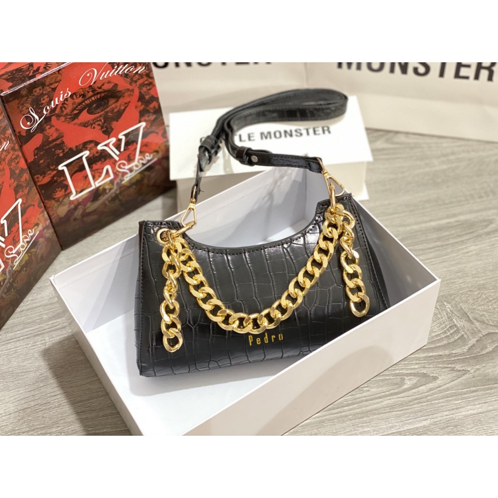 Túi Kẹp Nách Thời Trang - Túi Xách Nữ Đeo Vai Đeo Chéo Xách Tay Da Vân Cá Sấu + Ảnh Thật