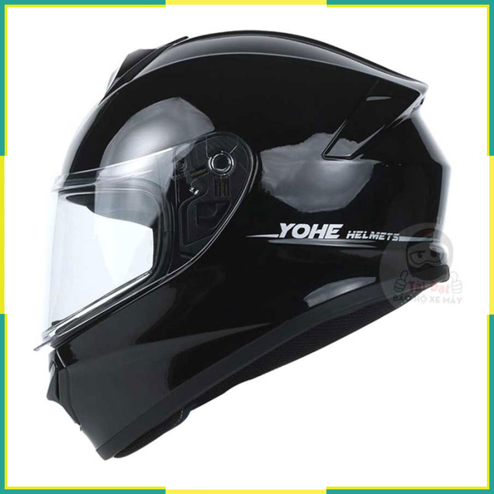 [HCM]MŨ BẢO HIỂM FULLFACE YOHE 977 ĐEN BÓNG