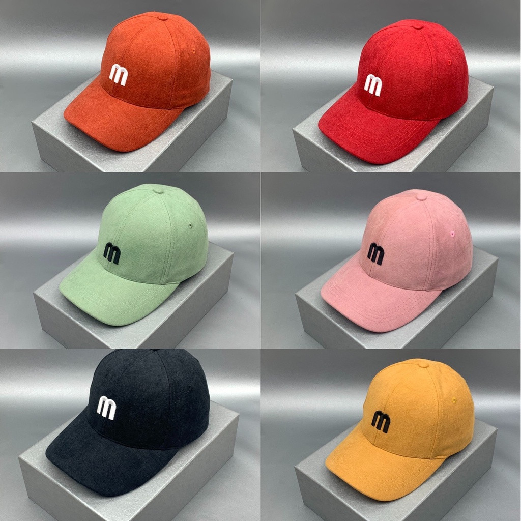 Nón kết thêu chữ m phong cách unisex nam nữ -nón lưỡi trai phong cách hàn quốc nón bóng chày nón thể thao trẻ trung thời trang nam nữ