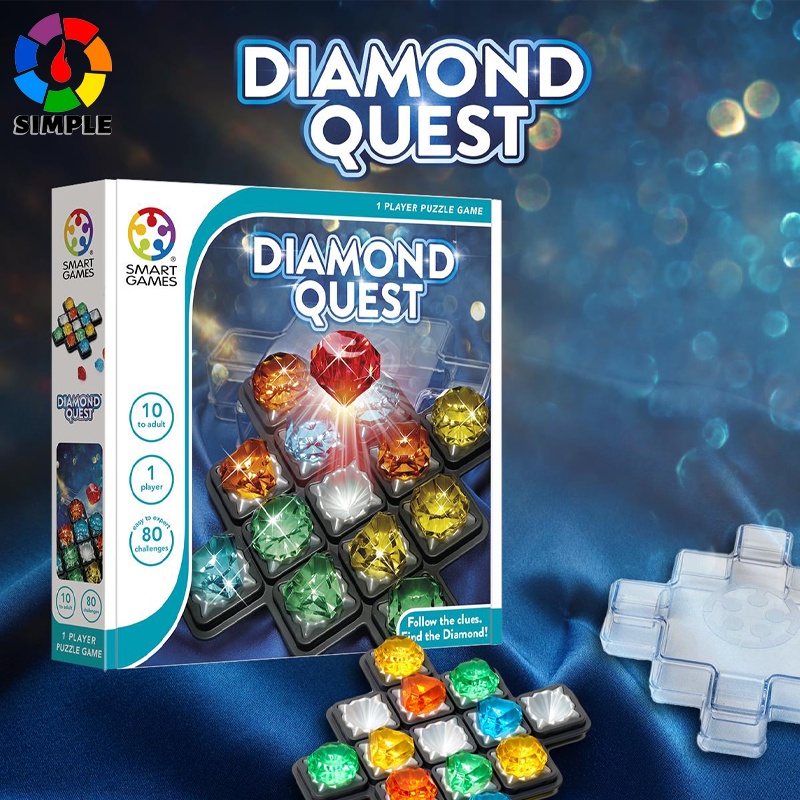 SmartGames Diamond Quest Deduction Game Trò Chơi Câu Đố Kim Cương Thông