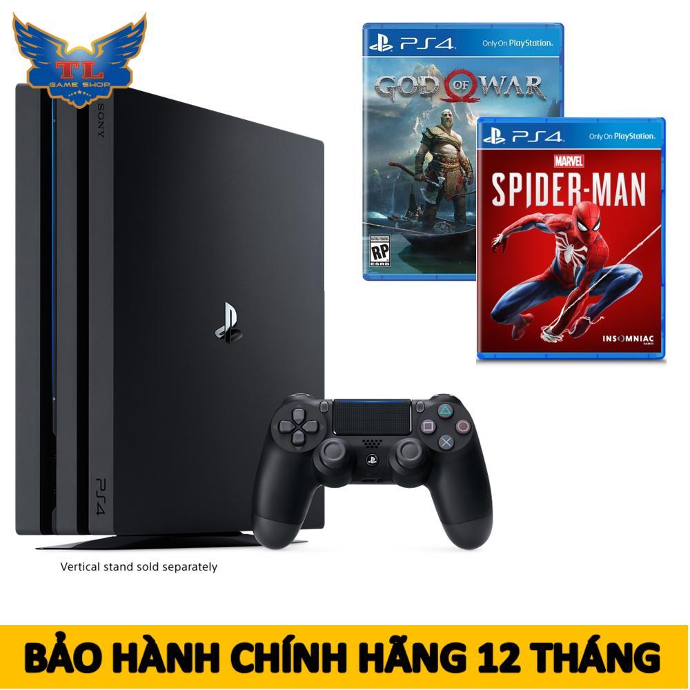 [TRẢ GÓP 0%] Máy Chơi Game Playstation PS4 Pro 1TB Model 7218B + Kèm Đĩa Game God Of War & Spiderman - Hãng Phân Phối Chính Thức