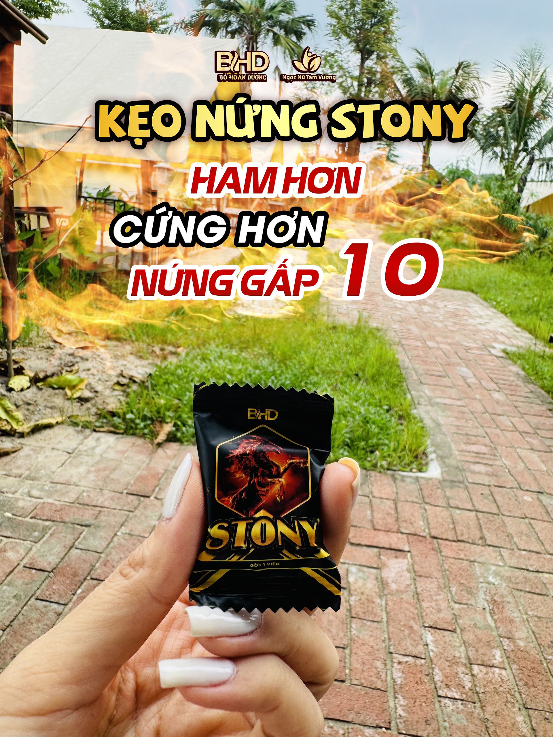 Kẹo đổi gió stony - kẹo tình yêu - một người dùng hai người vui - kéo dài thời gian qh - hộp 8 viên có tách lẻ