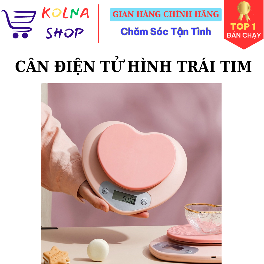 Cân tiểu ly hình trái tim, cân tiểu ly điện tử hình trái tim, cân điện tử mini nhà bếp hình trái tim, cân điện tử hỗ trợ ăn giảm cân