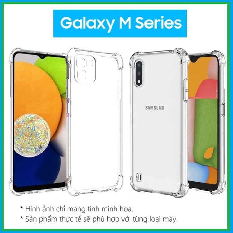 Ốp Samsung M01 / M02 / M04 / M01s / M01 Core / M02s - Dẻo Trong Chống Sốc Bảo Vệ Camera