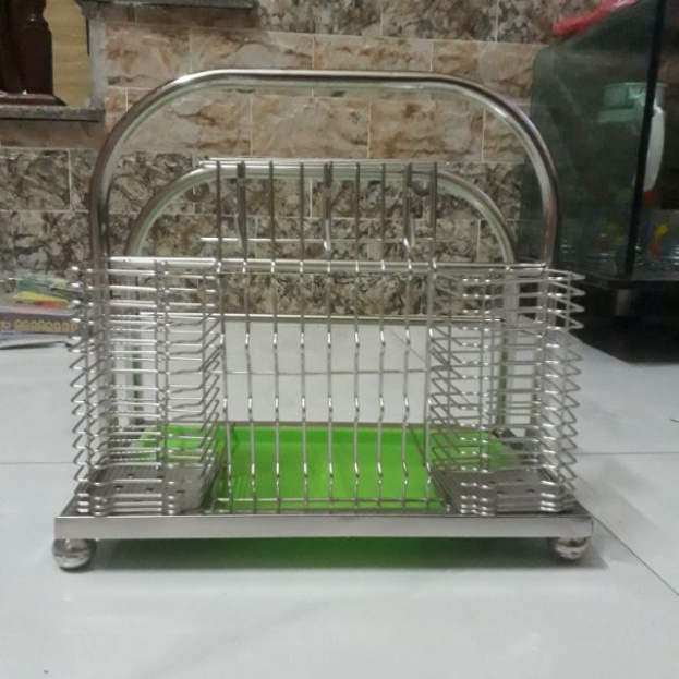 Giá cài dao thớt đũa thìa inox đa năng. giá để đồ nhà bếp có khay hứng nước.