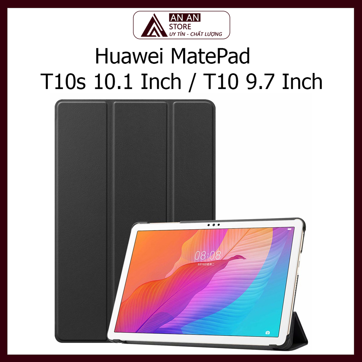 Bao Da Cho Huawei MatePad T10s 10.1 Inch / T10 9.7 Inch AGS3-L09 / AGS3-W09 Hỗ Trợ Smart Cover Máy Tính Bảng