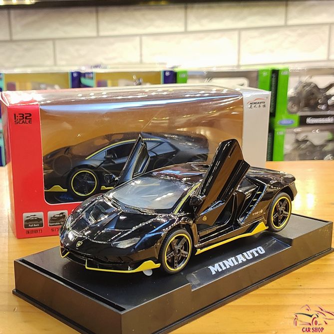 Mô hình xe Lamborghini-Miniauto 770-4 tỉ lệ 1:32 hãng Miniauto đen sáng