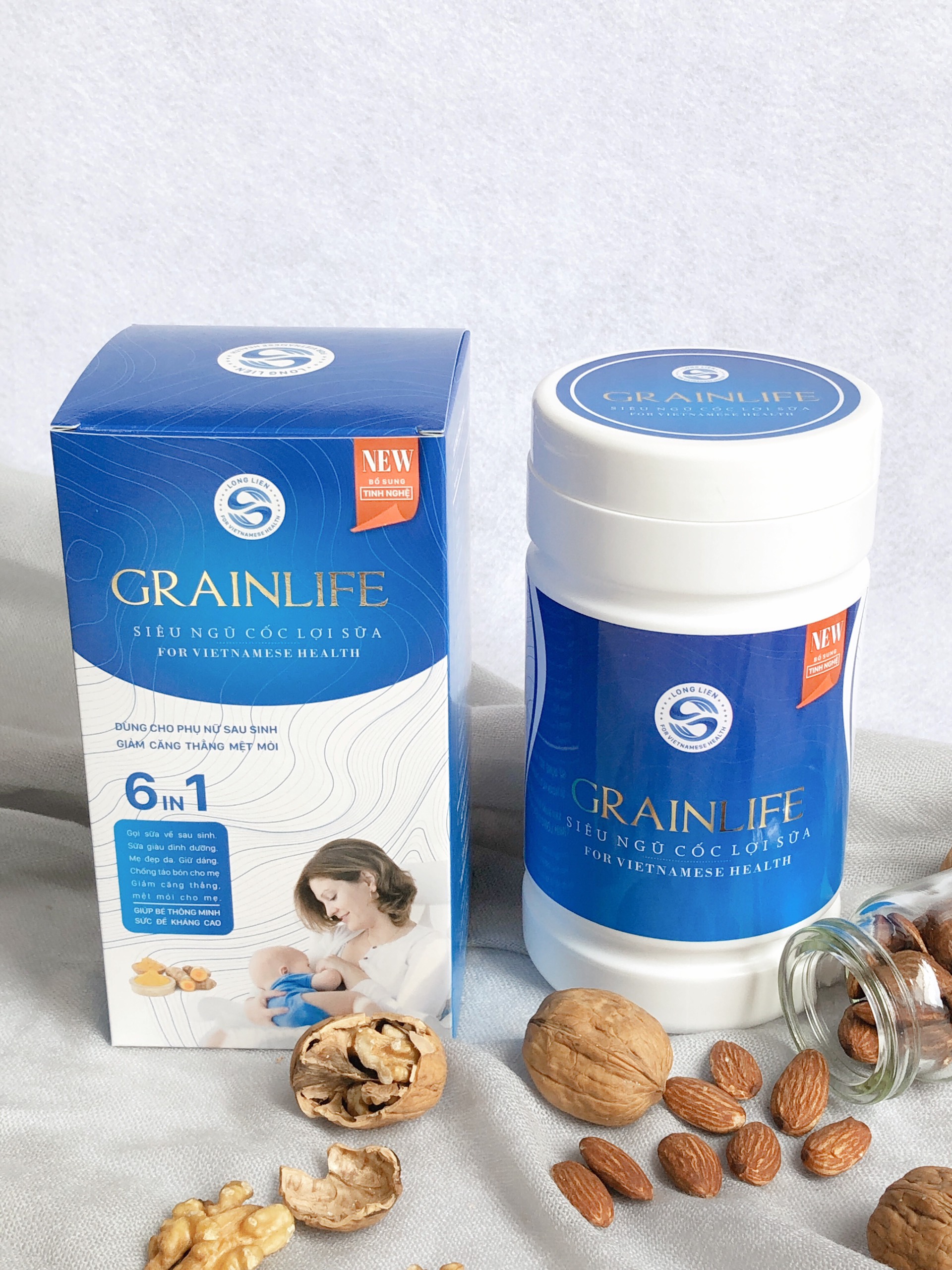 Ngũ cốc siêu lợi sữa 6IN1 Long Liên (Lolifood) 500gr - 100% Organic [Chính Hãng] - SỮA MẸ VỀ BÉ BÚ NO NÊ ĐẦY ĐỦ CHẤT DINH DƯỠNG