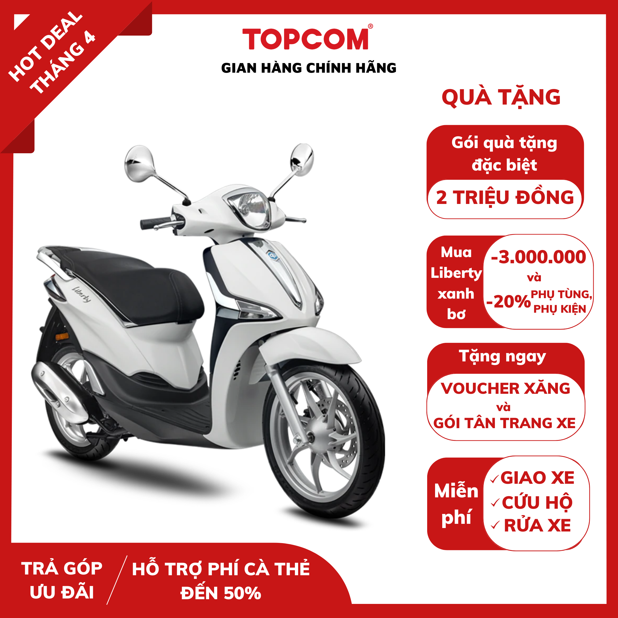 [Trả góp 0%] Xe máy Piaggio Liberty S 125