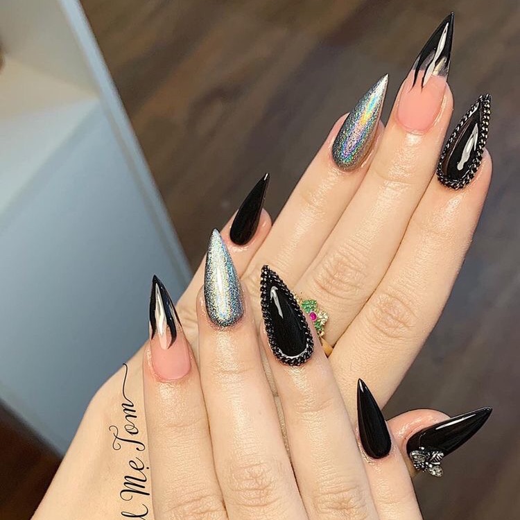 Móng tay giả Nail thiết kế Nailbox bộ 24móng