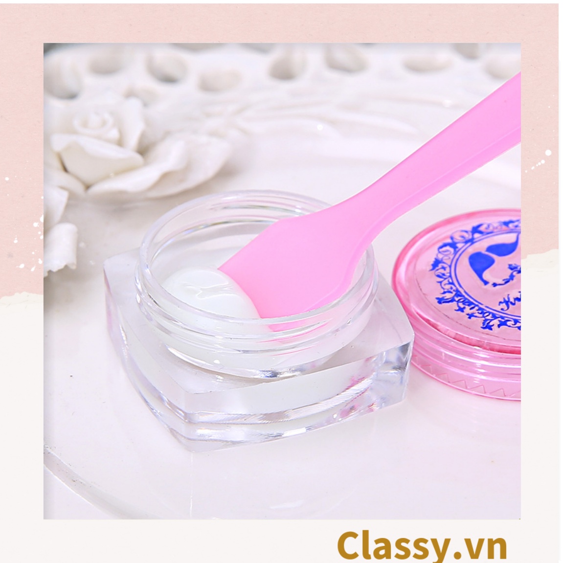 Dụng cụ lấy kem bằng nhựa nhiều màu, dùng trong trang điểm, dưỡng da PK1289
