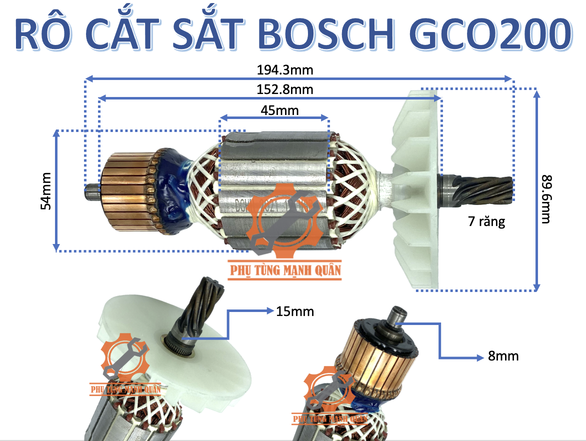 Rotor/ruột cắt sắt boschh gco 200