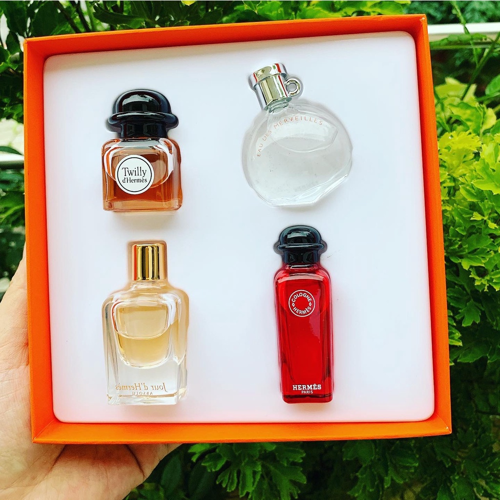Bộ quà tặng 4 chai nước hoa mini Hermes 7.5ml