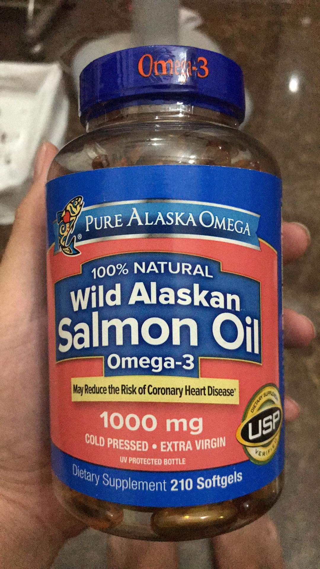 Viên dầu cá hồi pure Alaska Omega-3 Wild Salmon Oil 1000mg