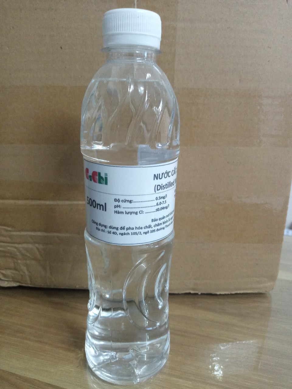 Nước cất 1 lần - chai 500ml