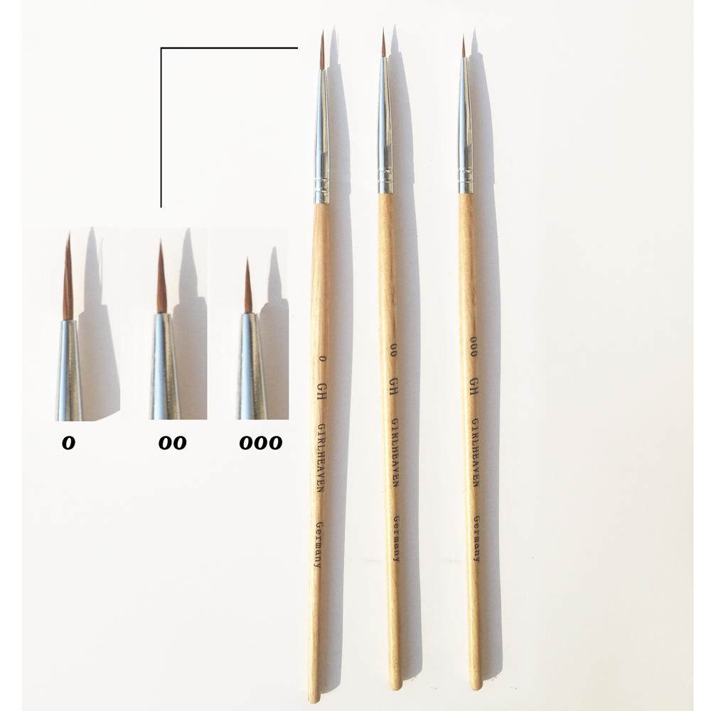 Cọ vẽ móng nét nhỏ cán gỗ loại tốt (cọ nhị)