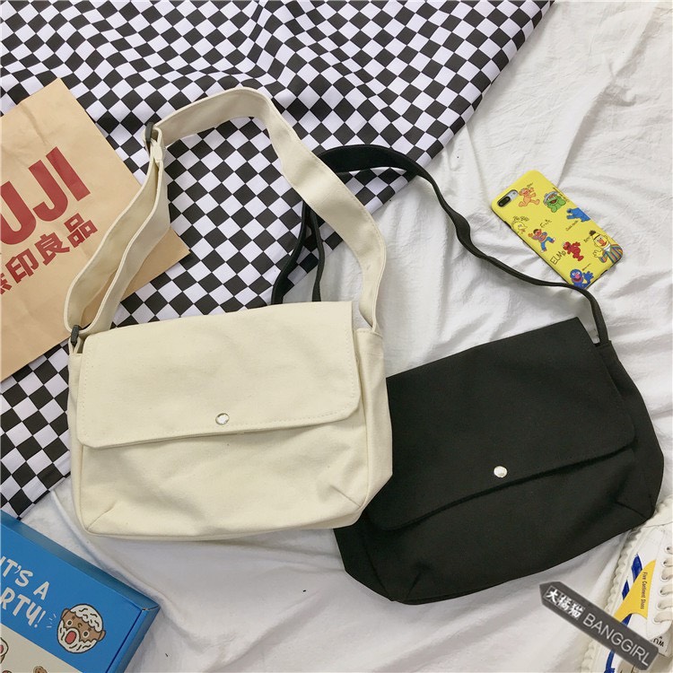 Túi unisex uzzang vải canvas 100% mã 08