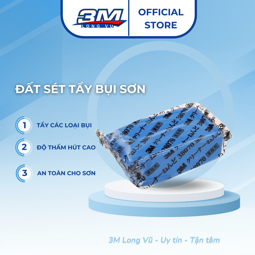 Đất sét tẩy bụi sơn 3m 38070 - đất sét tẩy bụi sơn 3m 38070 siêu sạch cao cấp - 3m long vu