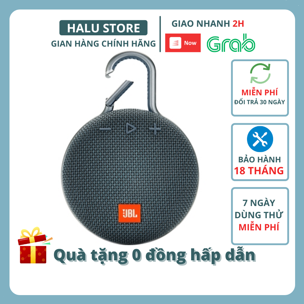 Loa Bluetooth JBL CLIP 3 loa di động mini giá rẻ chính hãng nobox new 100% - xách tay du lịch - halustore