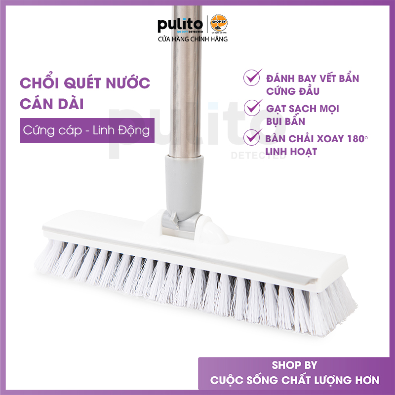 Cây cọ sàn nhà tắm Pulito gạt nước 2 đầu dễ dàng điều chỉnh độ dài LS-CQN